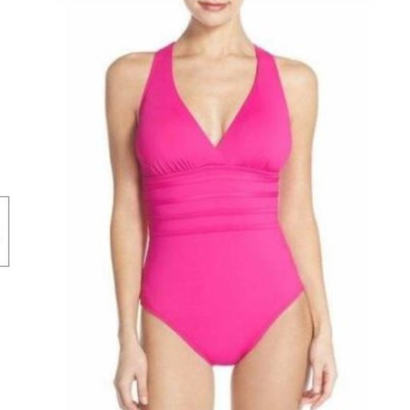 La Blanca Cross Back Strappy  One-Piece Swimsuit - Picture 2 of 5